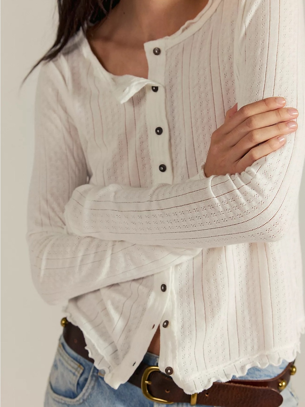 We The Free Penny Pointelle Cardi